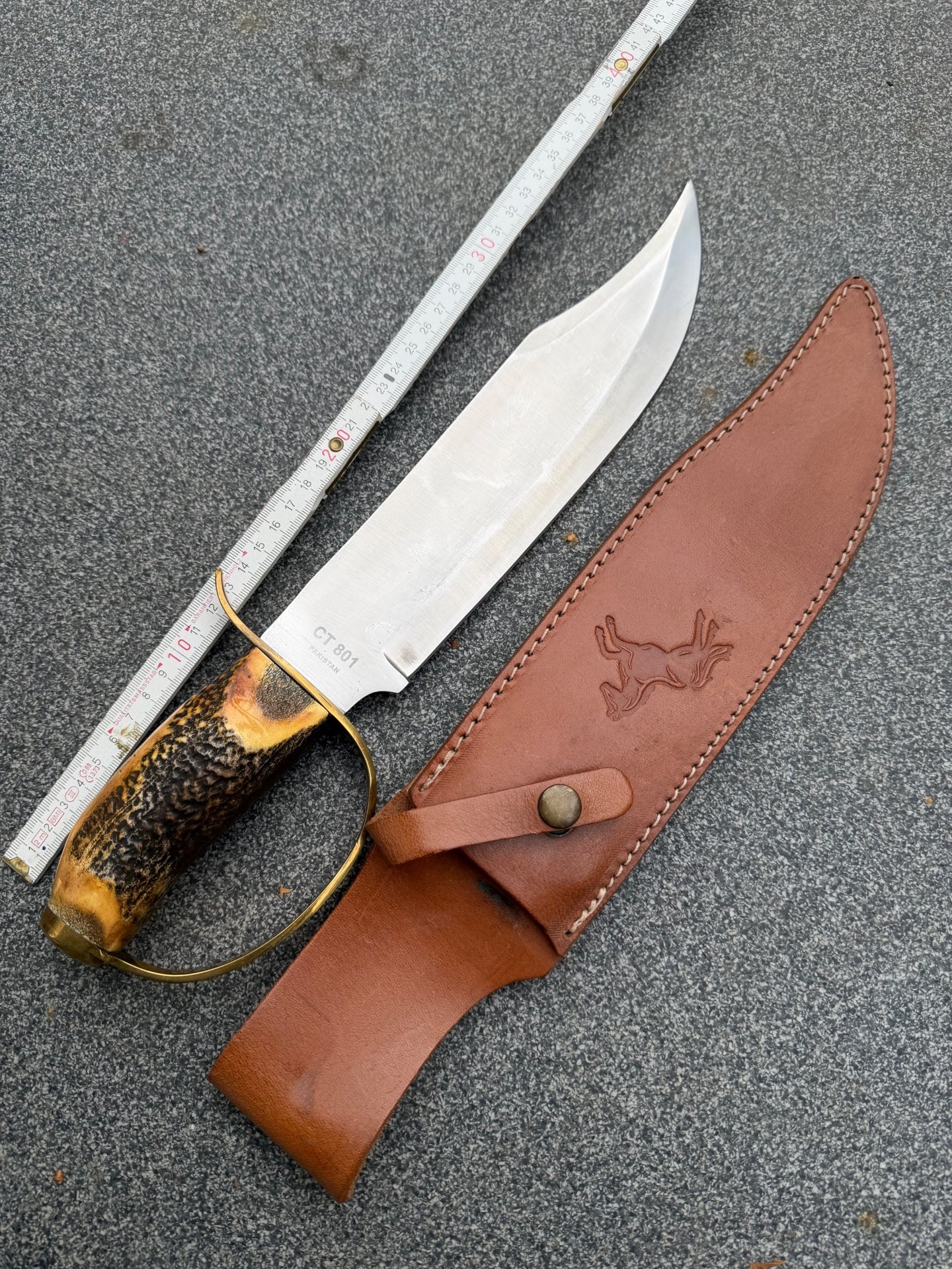 XXL Colt Bowie Messer CT 801 Hirschhorn unbenutzt – Bild 4