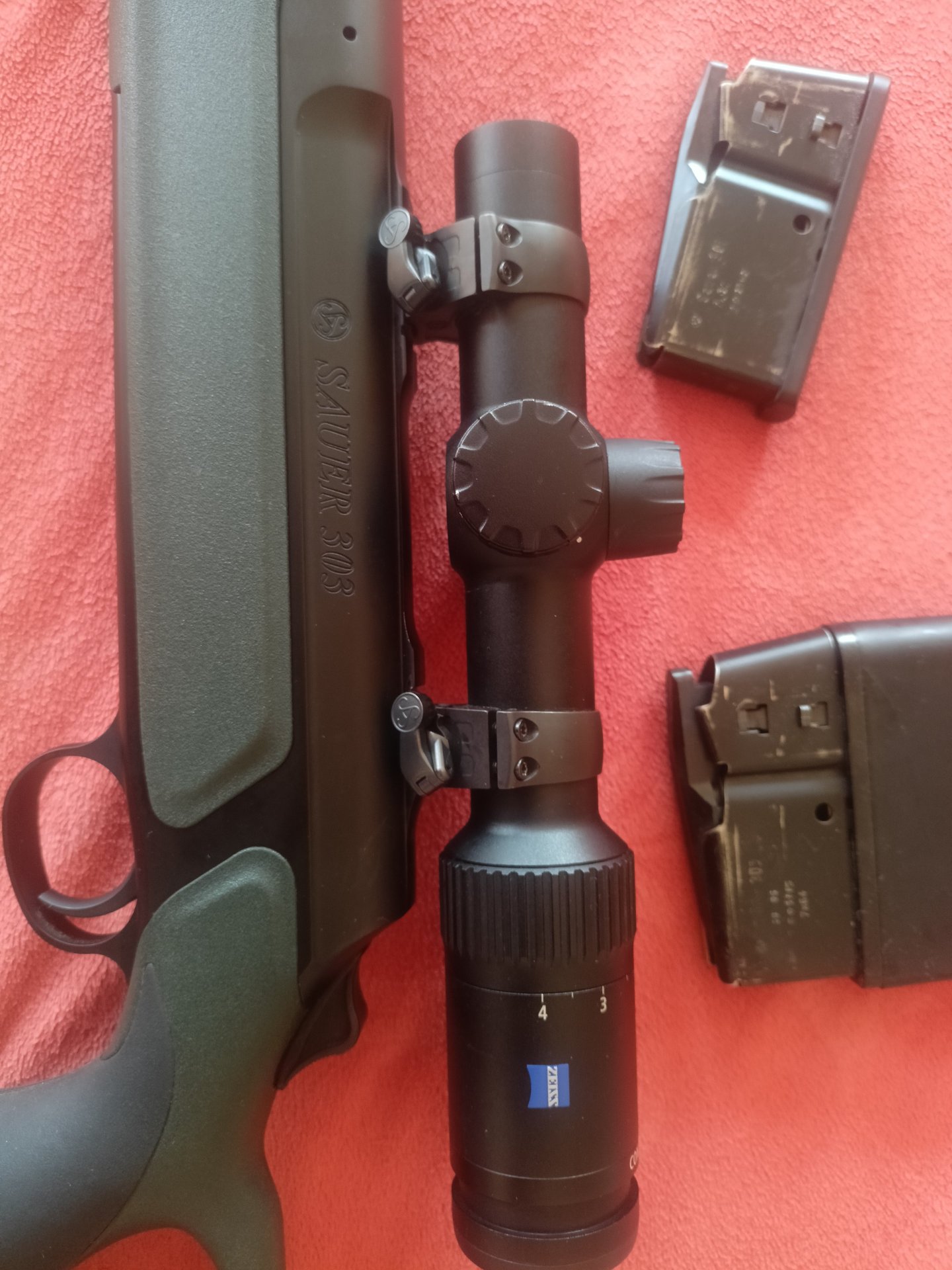 Sauer 303 Synchro XT Gen. I 8x57 JS, Zeiss Conquest 1-4x24 V4 – Bild 5