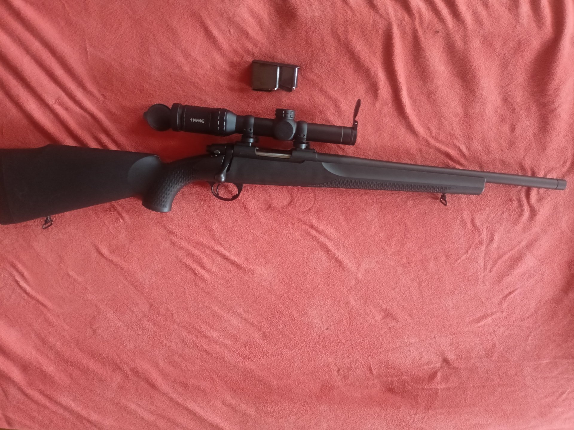 Repetierbüchse Mercury Rover .308 Win, Drückjagdzielfernrohr Hawke Frontier 30 1-6x24 L4A Dot – Bild 5