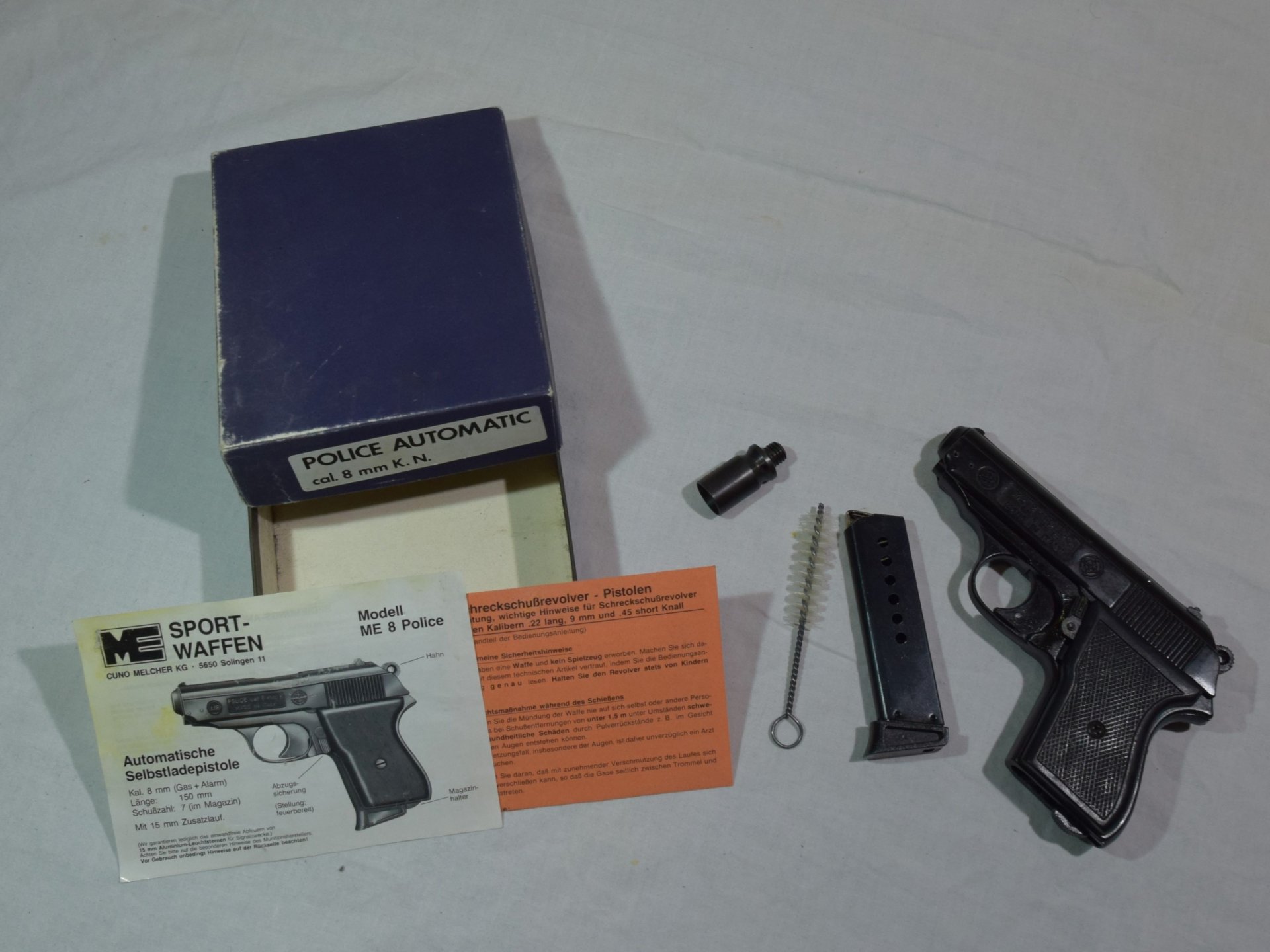 ME 8 Police Cal. 8mm Knall PTB 385 – Bild 1