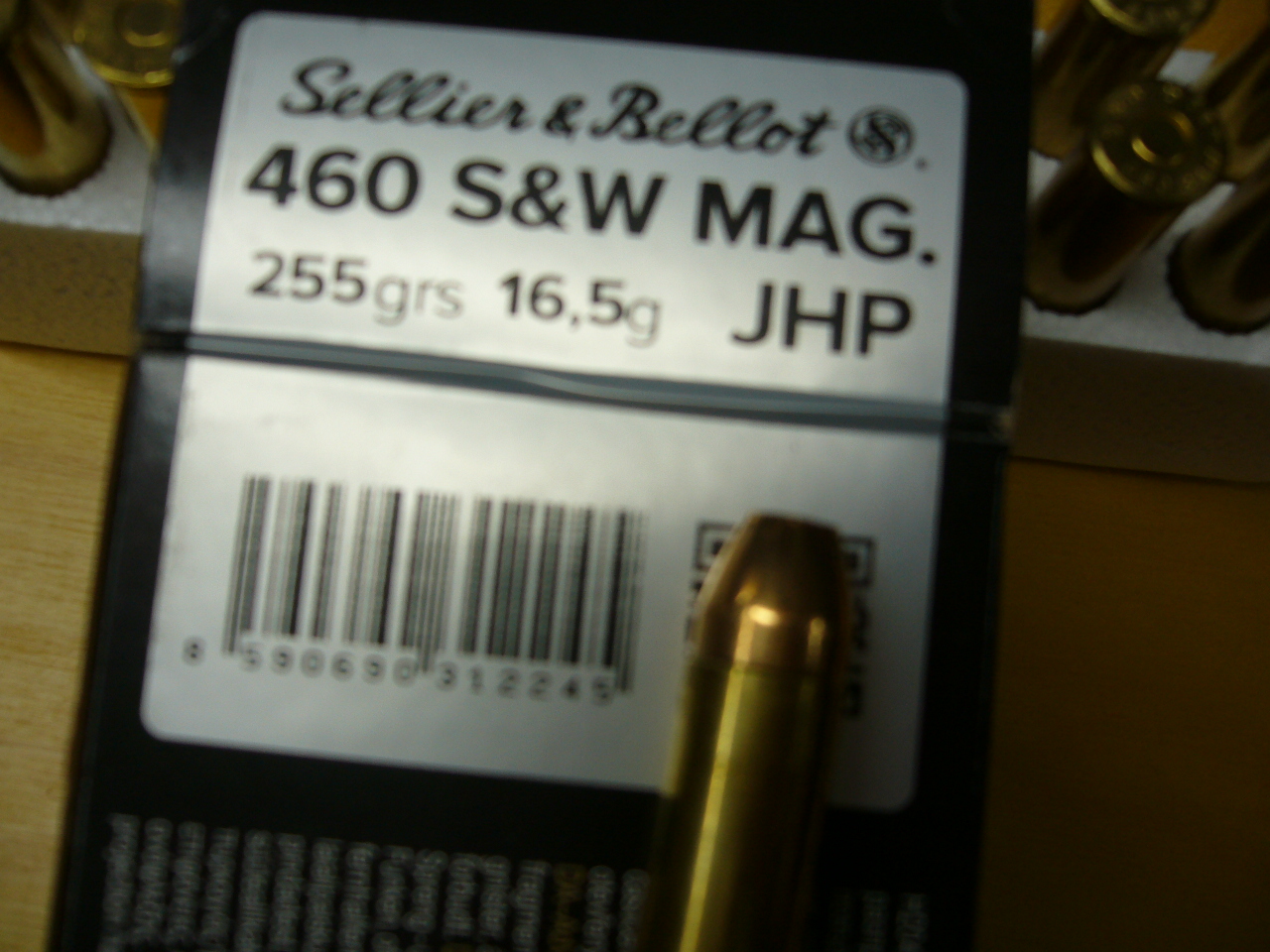 .460 S&W Mag. Sellier & Bellot.460 S&W Mag. JHP 16,5 g / 255grs – Bild 2