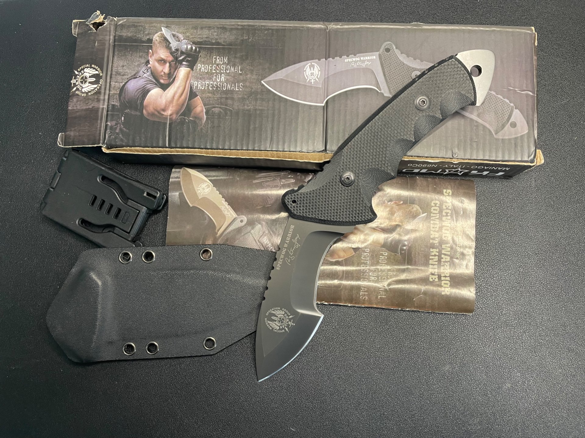 Fox FKMD Specwog Warrior Combat Knife (FX-0171113) - Neuwertig / Komplettset - Dean Rostohar Design! – Bild 1