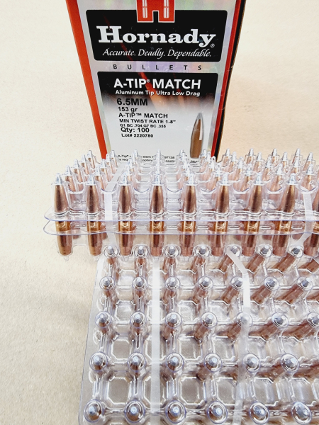 6,5mm-.264/153grs A-Tip Match Hornady Geschosse 100 Stk. No. 2638 # – Bild 1