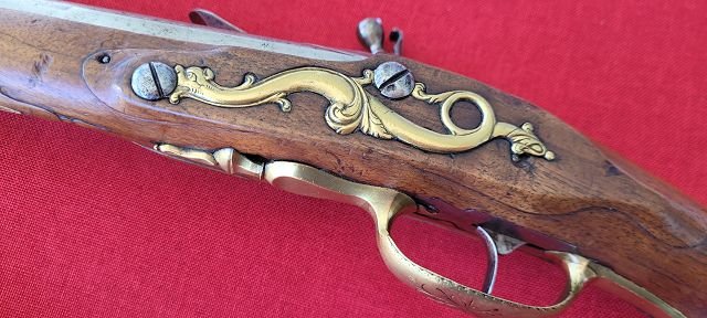 gute deutsche Steinschloss-Pistole, ca. 1730/40 – Bild 2