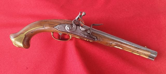 gute deutsche Steinschloss-Pistole, ca. 1730/40 – Bild 1
