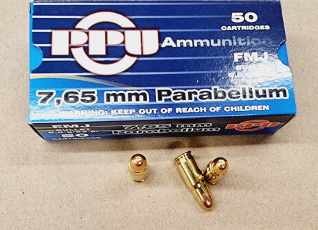 7,65mm Parabellum/93grs A-549 PPU FMJ 50 Stk. # SSZ Berka – Bild 1