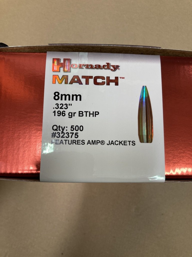500x Geschosse Hornady MATCH, 196gr, .323, BTHP – Bild 2