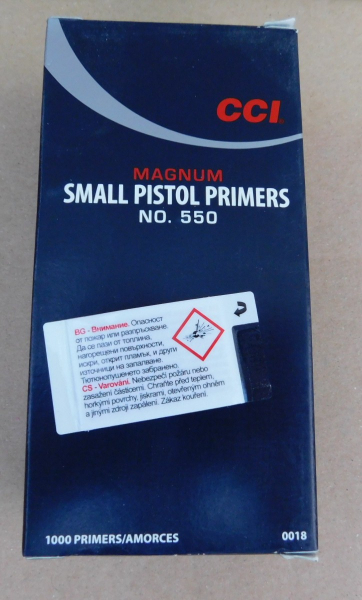 1000stk CCI Small Pistol Magnum Zündhütchen No.550 # SSZ Berka – Bild 1