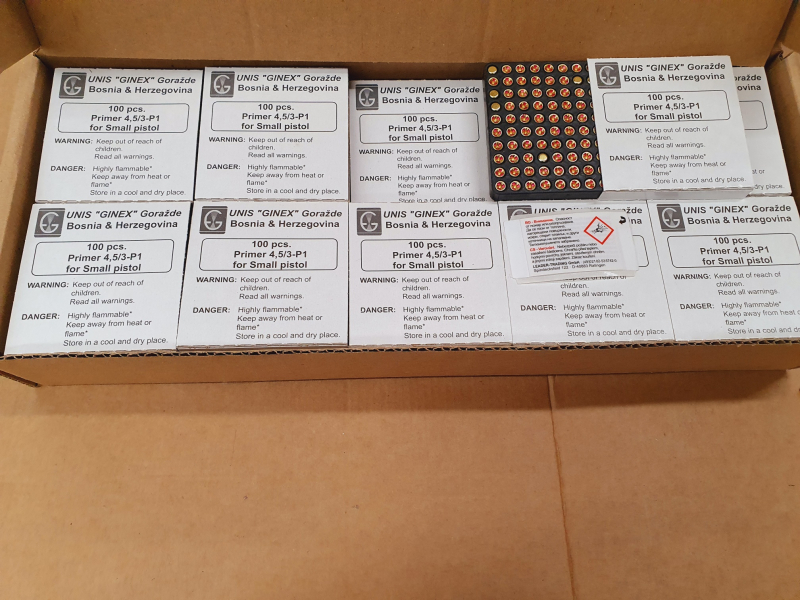 Ginex Small Pistol Zündhütchen 5000stk. # SSZ Berka – Bild 1