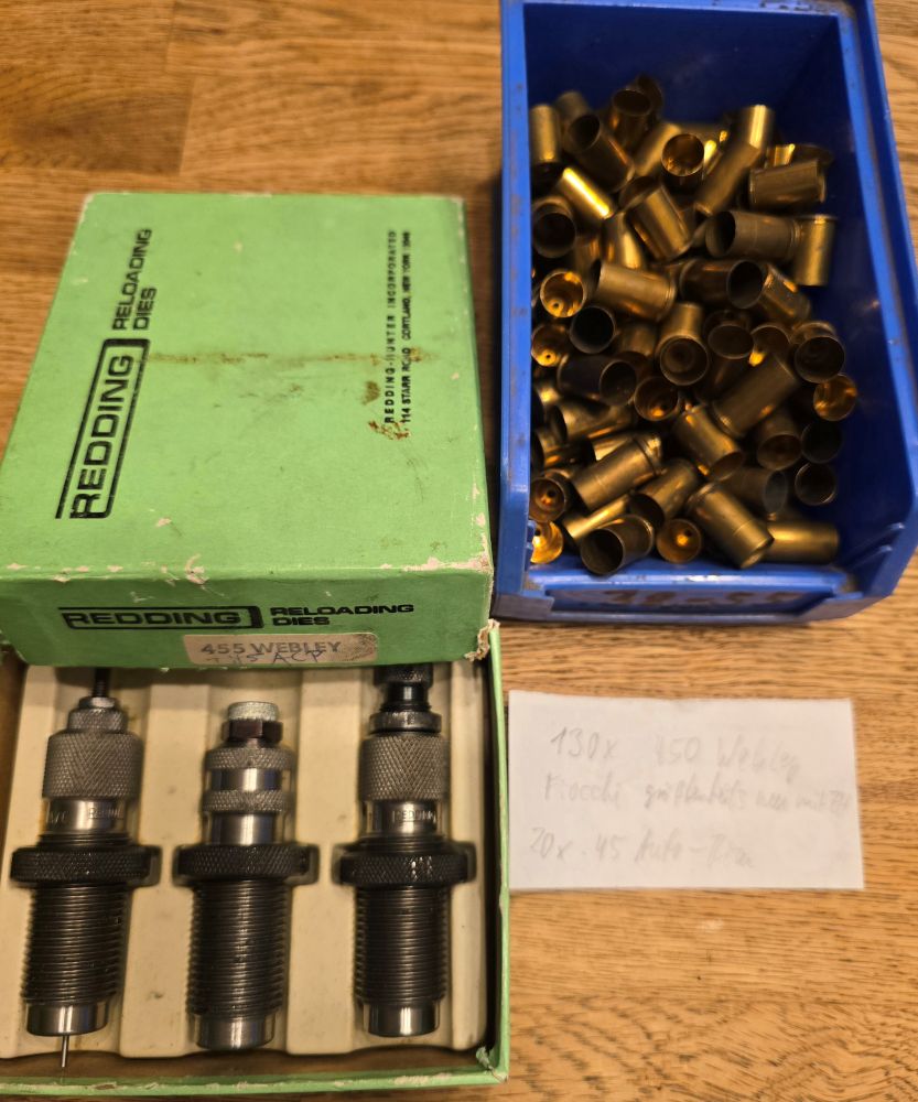 Redding Matrizensatz .455 Webley + 130 Hülsen .450 Webley – Bild 1