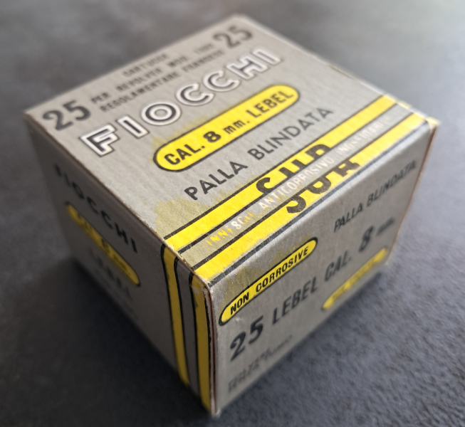Sammlermunition Fiocchi 8 mm LEBEL VM, 25 Stück, ca. 1980 – Bild 1