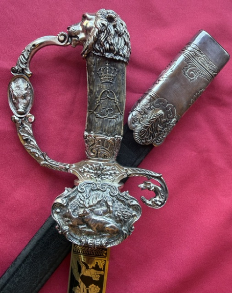 Bay. Hirschfänger – Königl. Monogramm – Scheide – Retro –TOP – Bild 2