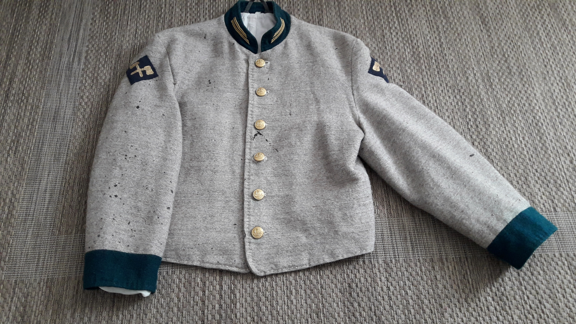 Columbus Depot Jacket, Jean Wool, Pioneer, Florida Buttons, Militaria – Bild 1