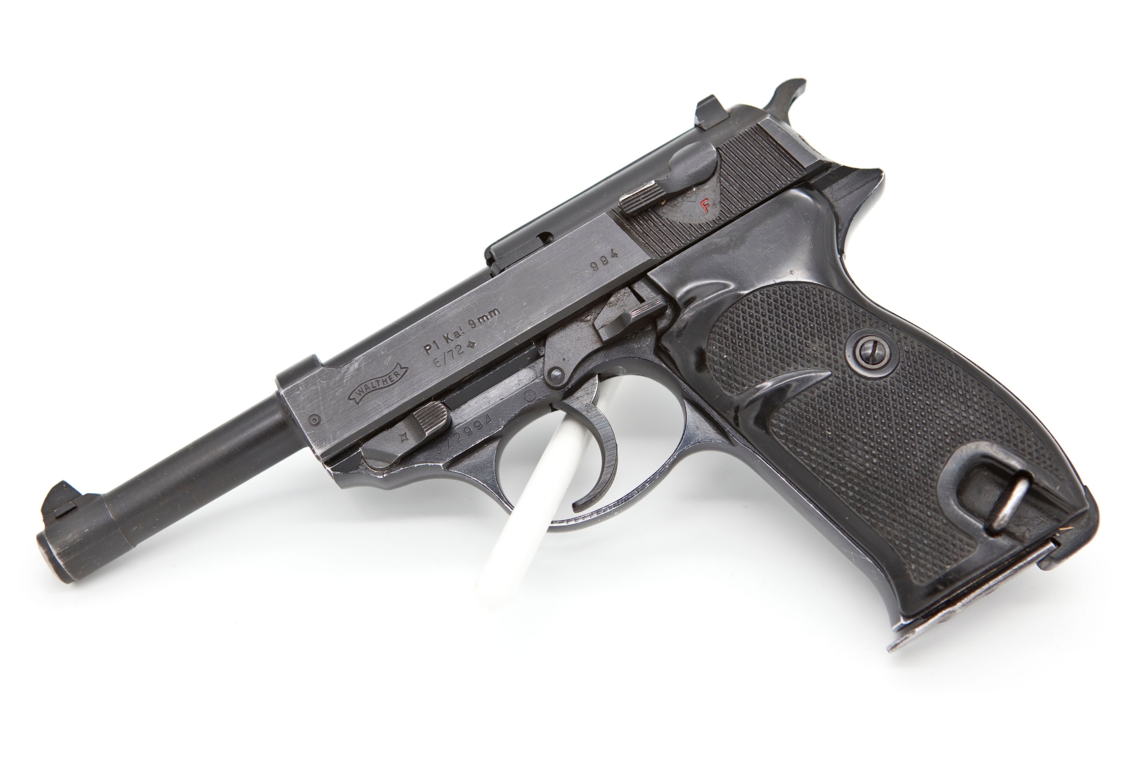 Walther P1, Kaliber 9 mm, Fertigung 6/72 – in der WBK als P38 eingetragen – Bild 1