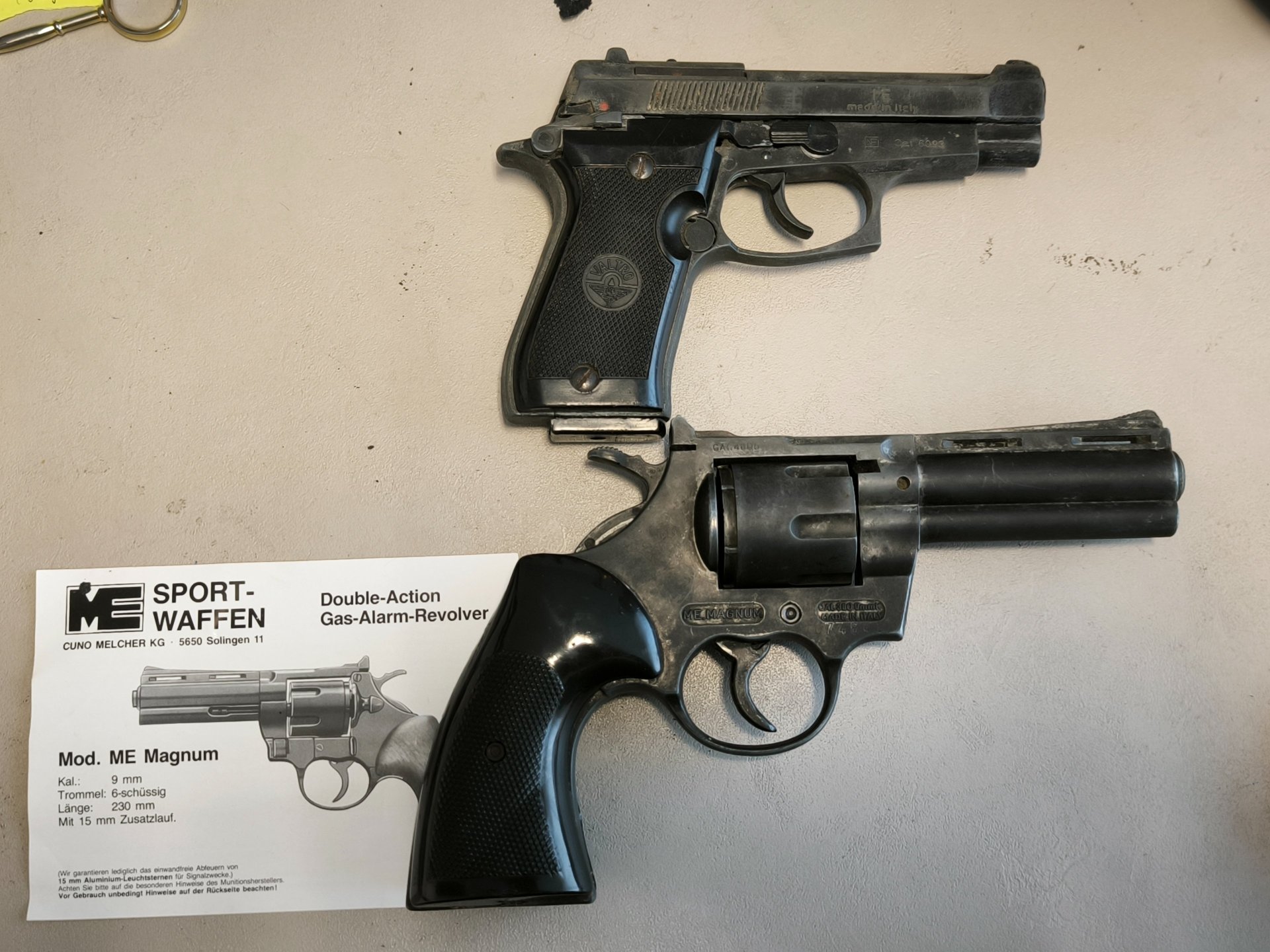 Konvolut ME Magnum PTB 538 + Valtro 85 Combat PTB 520 – 9 mm Schreckschuss – Bild 1