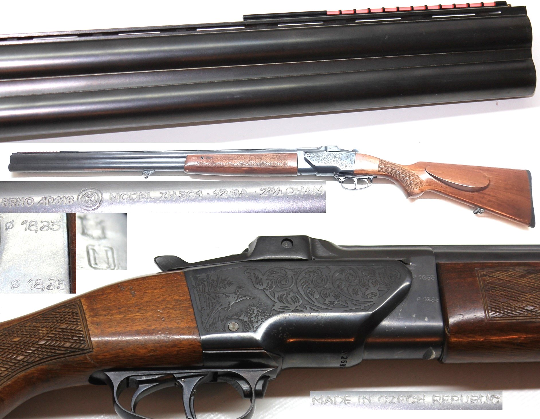 Bockdoppelflinte Brünner ZH 301 12/70 Unbearbeiteter Originalzustand Gute Brünierung – Bild 1