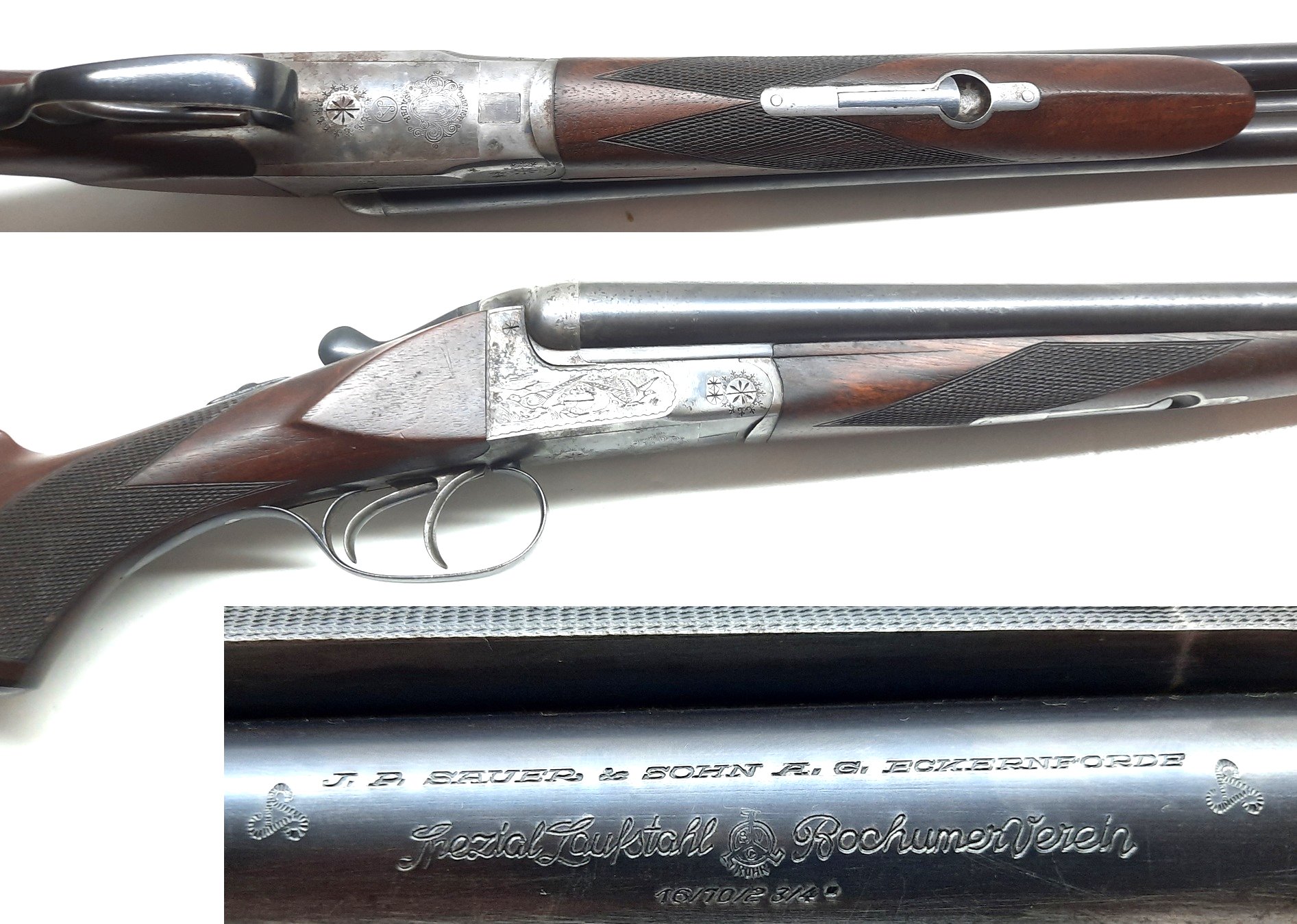 Sauer & Sohn Eckernförde Doppelflinte 16/70 SPIEGELBLANK Ejektor Bj. 1958 – Bild 2