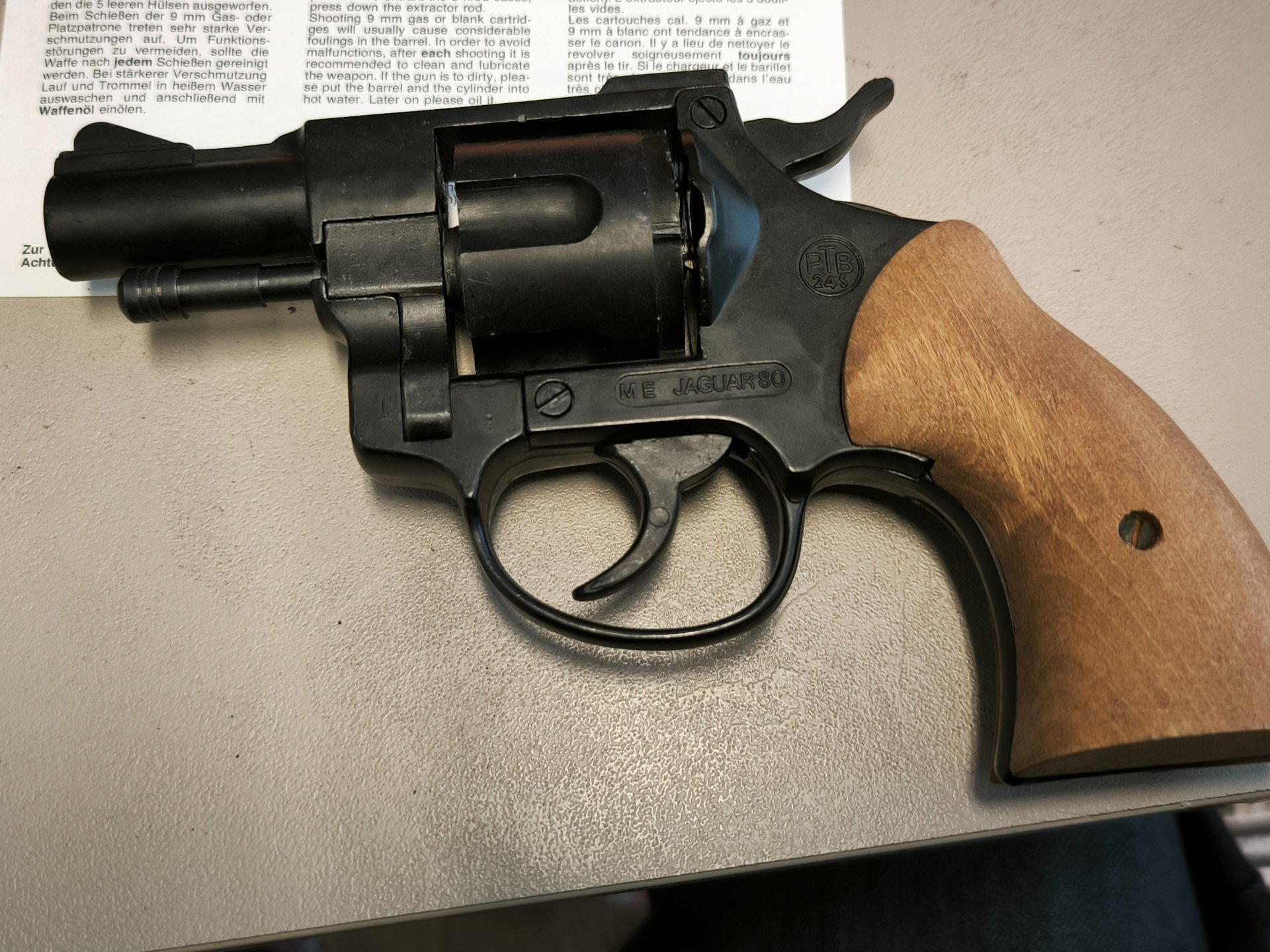 ME Jaguar 80 Schreckschussrevolver 9 mm R Knall PTB 245 – OVP + Zubehör – Bild 2