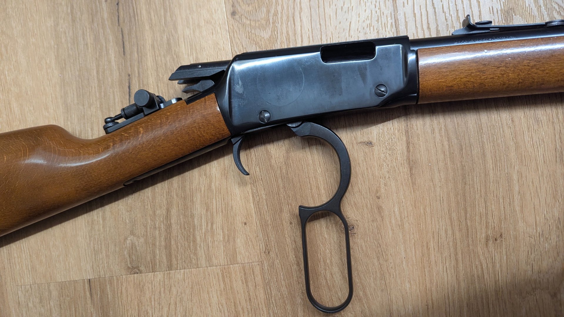 Erma 712 Unterhebelrepetierer 22lr Neuwertig mit Marble Arms Peep Sight – Bild 2