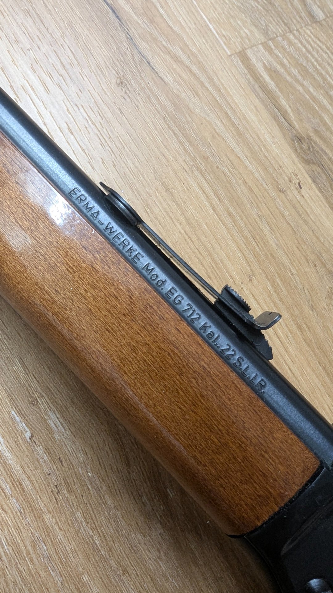 Erma 712 Unterhebelrepetierer 22lr Neuwertig mit Marble Arms Peep Sight – Bild 6