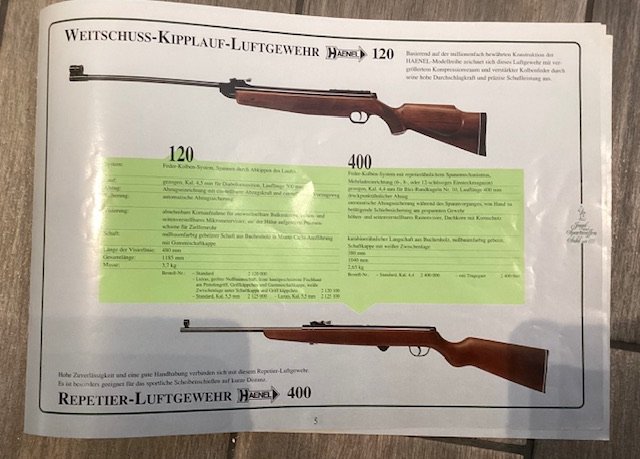Haenel Originalkatalog Luftdruckwaffen und KK Sportgewehre – Bild 2