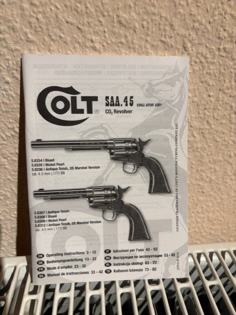 Colt SAA.45 Single Action Army CO2 Revolver Antique finish, US Marshal Version – Bild 3