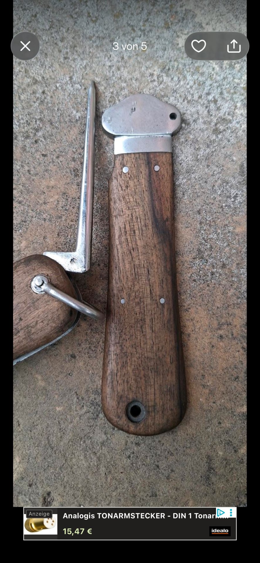 2.WK Kappmesser Fallmesser Ersatzteile KEINE KLINGE – Bild 1