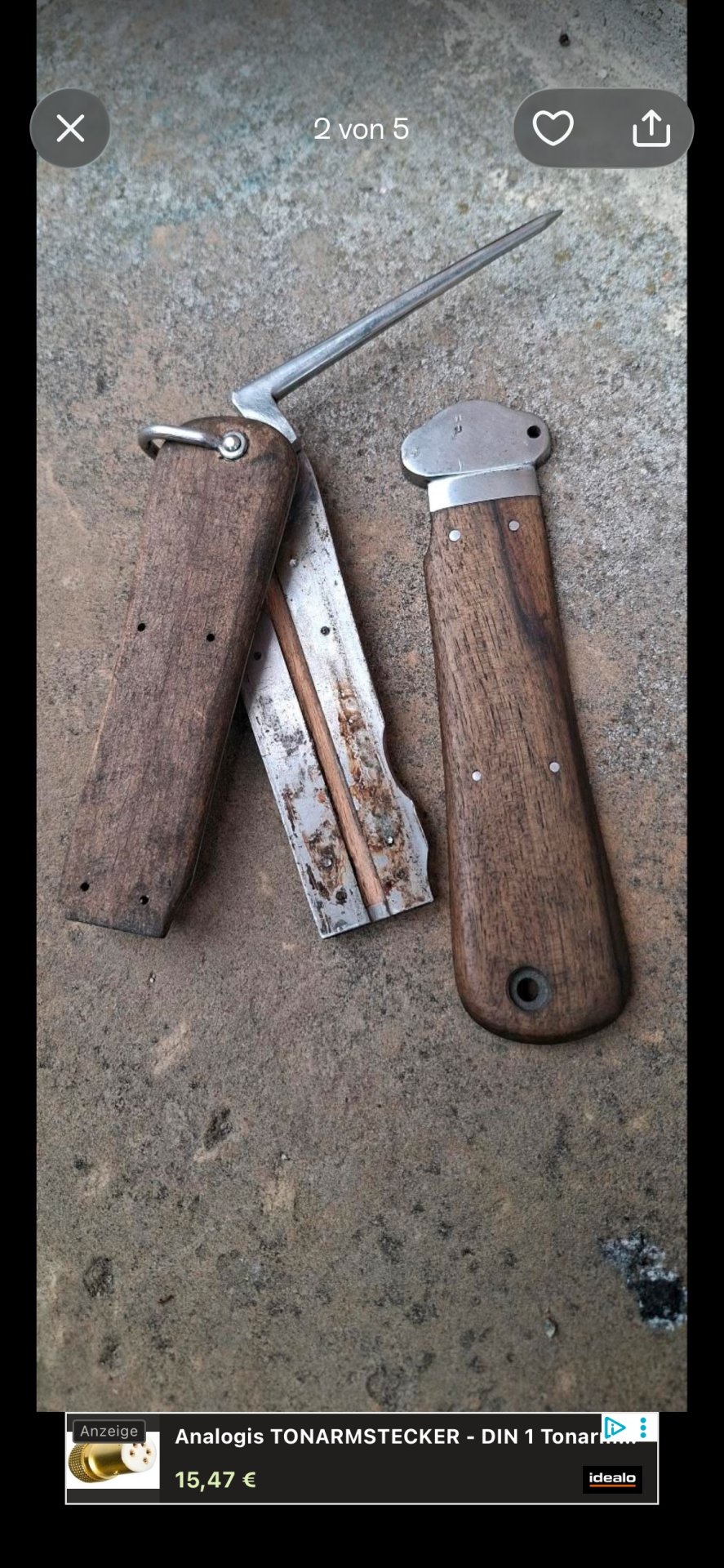 2.WK Kappmesser Fallmesser Ersatzteile KEINE KLINGE – Bild 2
