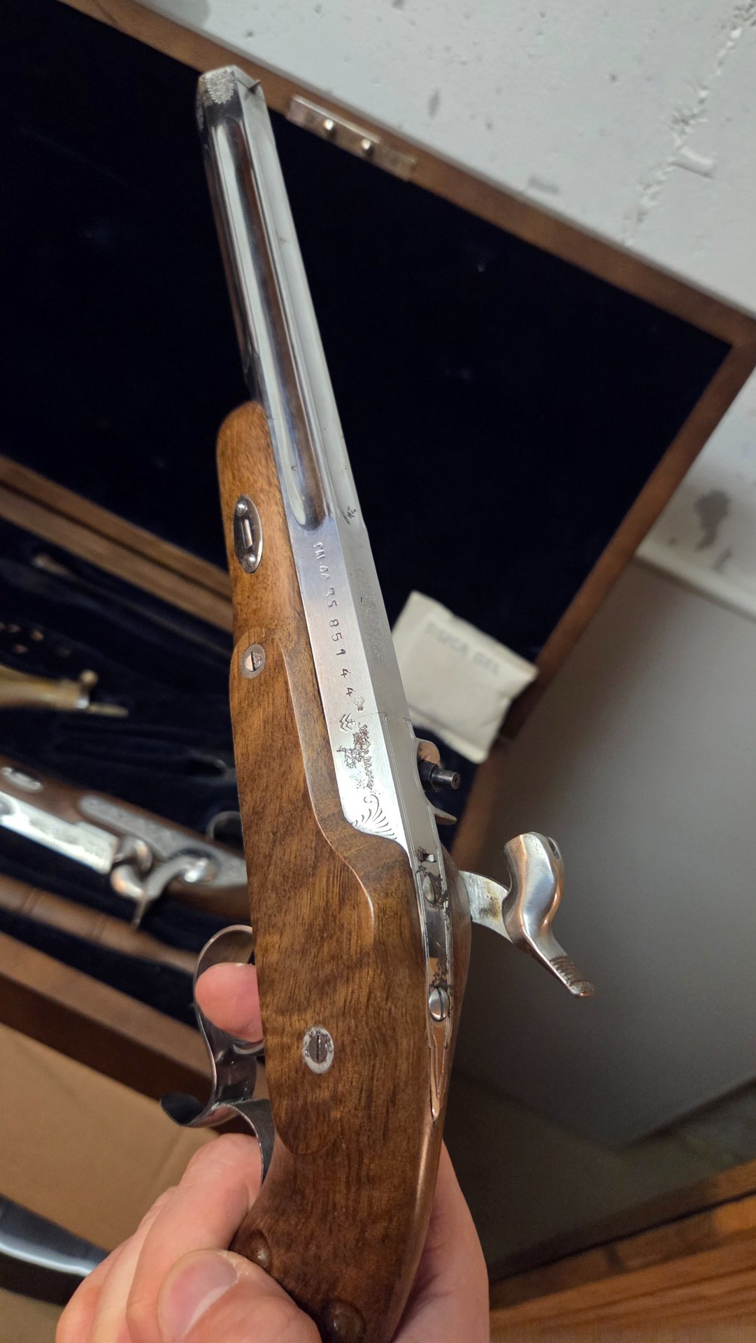 Duellpistolen-Kasten im Set – Kaliber .44 Perkussion (Spanien, Bj. 1981) inkl. reichhaltigem Zubehör – Bild 5