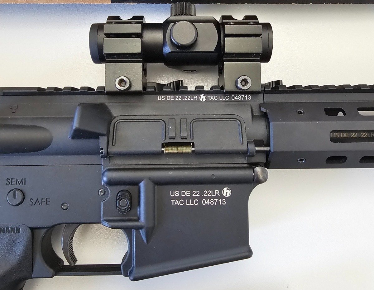 Tippmann Arms M4-22 Pro Pistol – .22 lfb – Walther Rotpunktvisier – 5 Magazine – sehr gepflegt – Bild 3