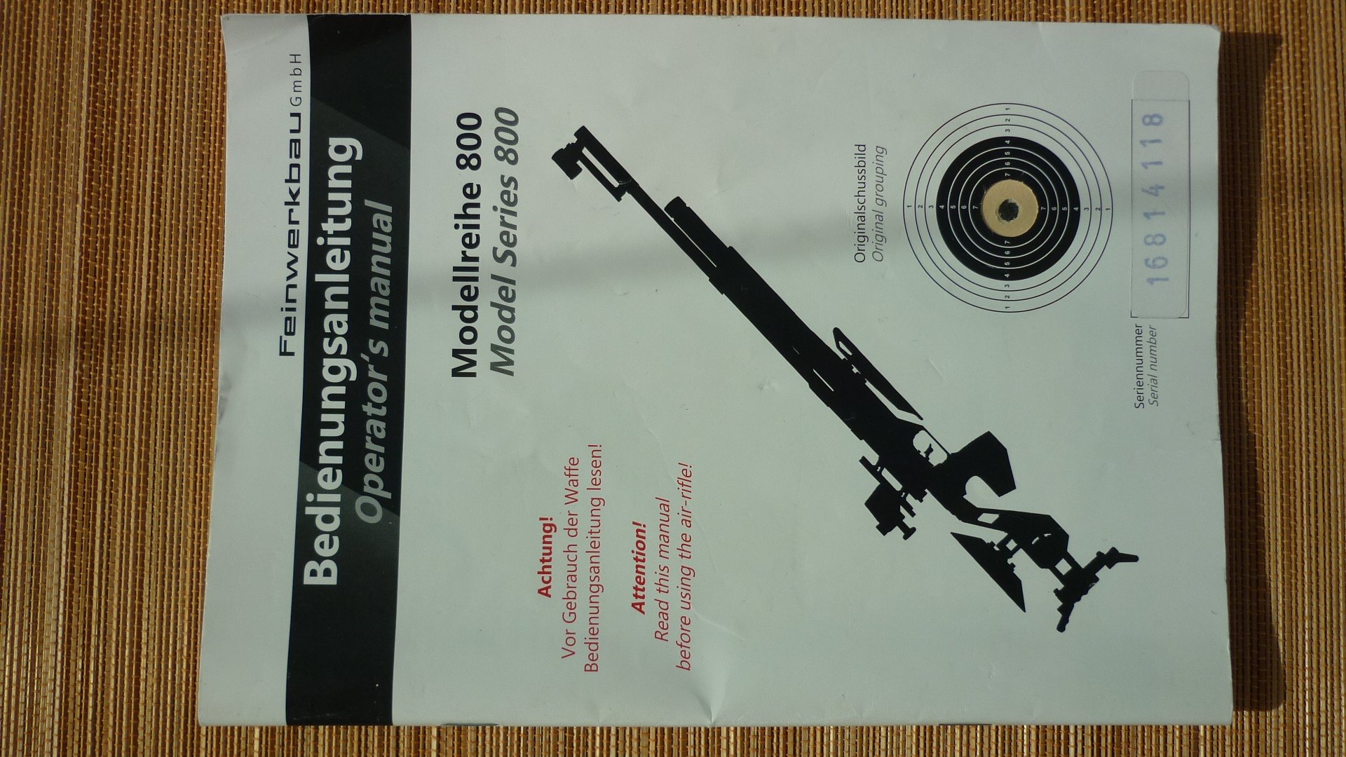 FEINWERKBAU Luftgewehr LG Modell 800 W Auflage DL-Kartusche NEU – Bild 14