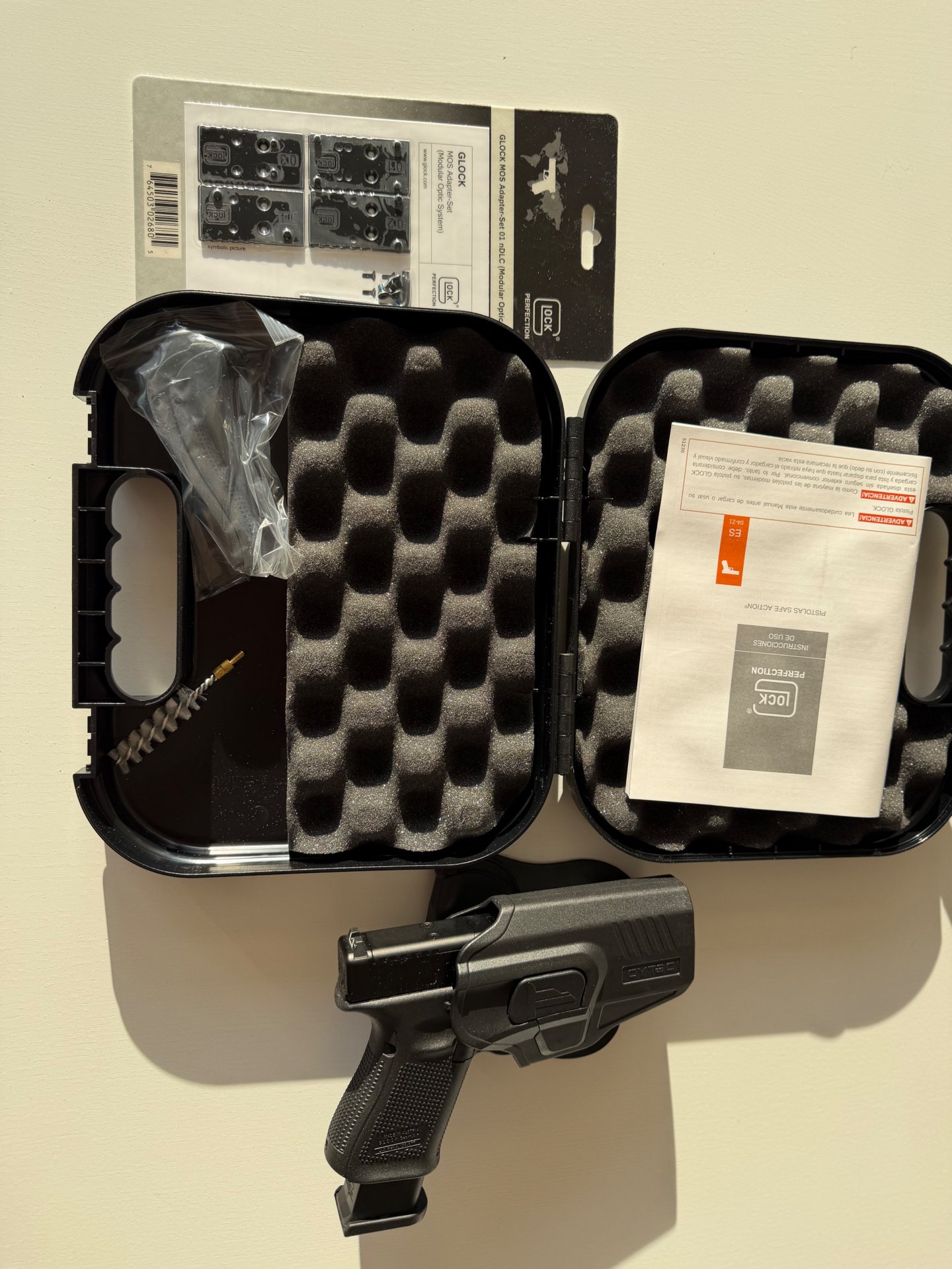 Glock 19 Gen 5 MOS ungeschossen mit Kydex Holster und Ersatmagazin – Bild 7