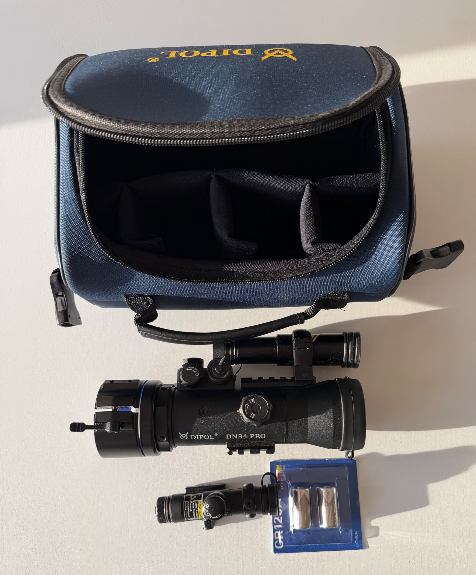 Dipol DN34 GEN2+ schwarz weiß mit Laserluchs IR+ Russan Adapter 56mm – Bild 3