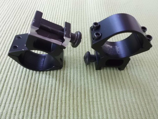 1 Paar Weaverringe, Alu, 30 mm, Bauhöhe 15 mm mit Sockelfenster – Bild 3