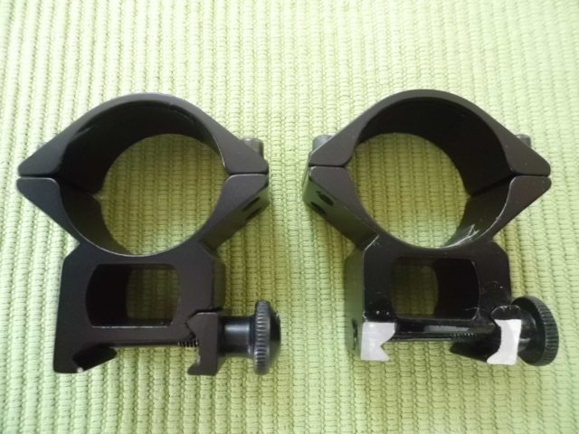1 Paar Weaverringe, Alu, 30 mm, Bauhöhe 15 mm mit Sockelfenster – Bild 1