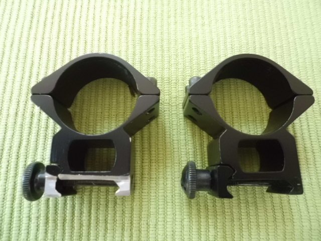 1 Paar Weaverringe, Alu, 30 mm, Bauhöhe 15 mm mit Sockelfenster – Bild 2