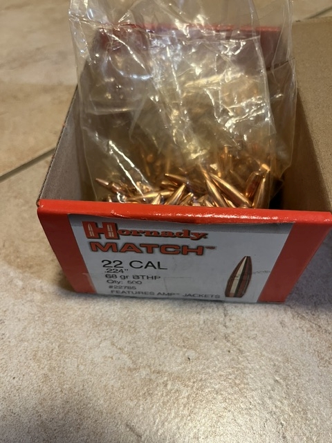 Geschosse Hornady Match .223 68 gr BTHP 314 Stück – Bild 1