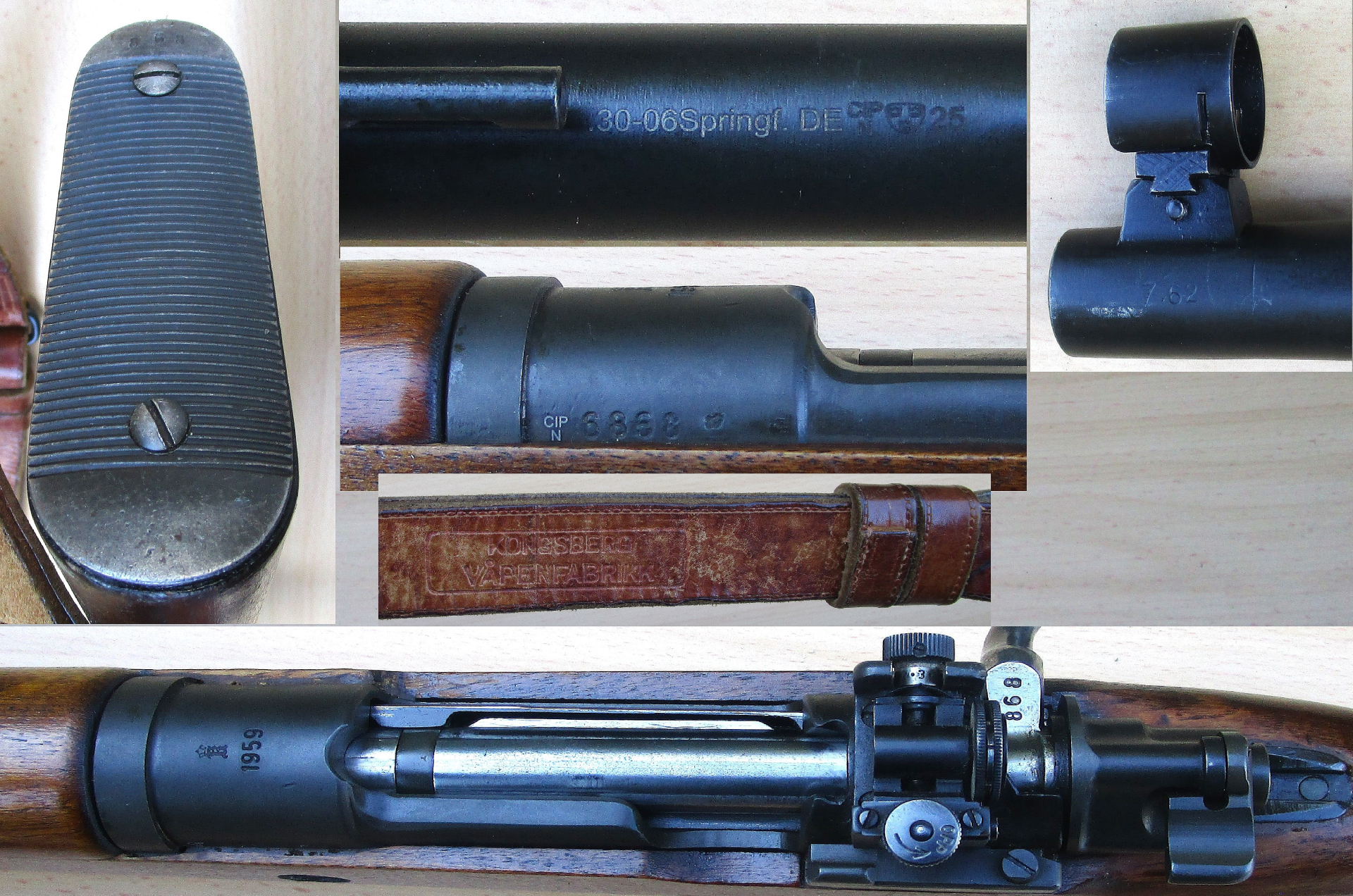 Kongsberg Scharfschützengewehr Mod. 1959 im Kaliber .30-06 Springfield Norwegen mit Dioptervisier – Bild 6