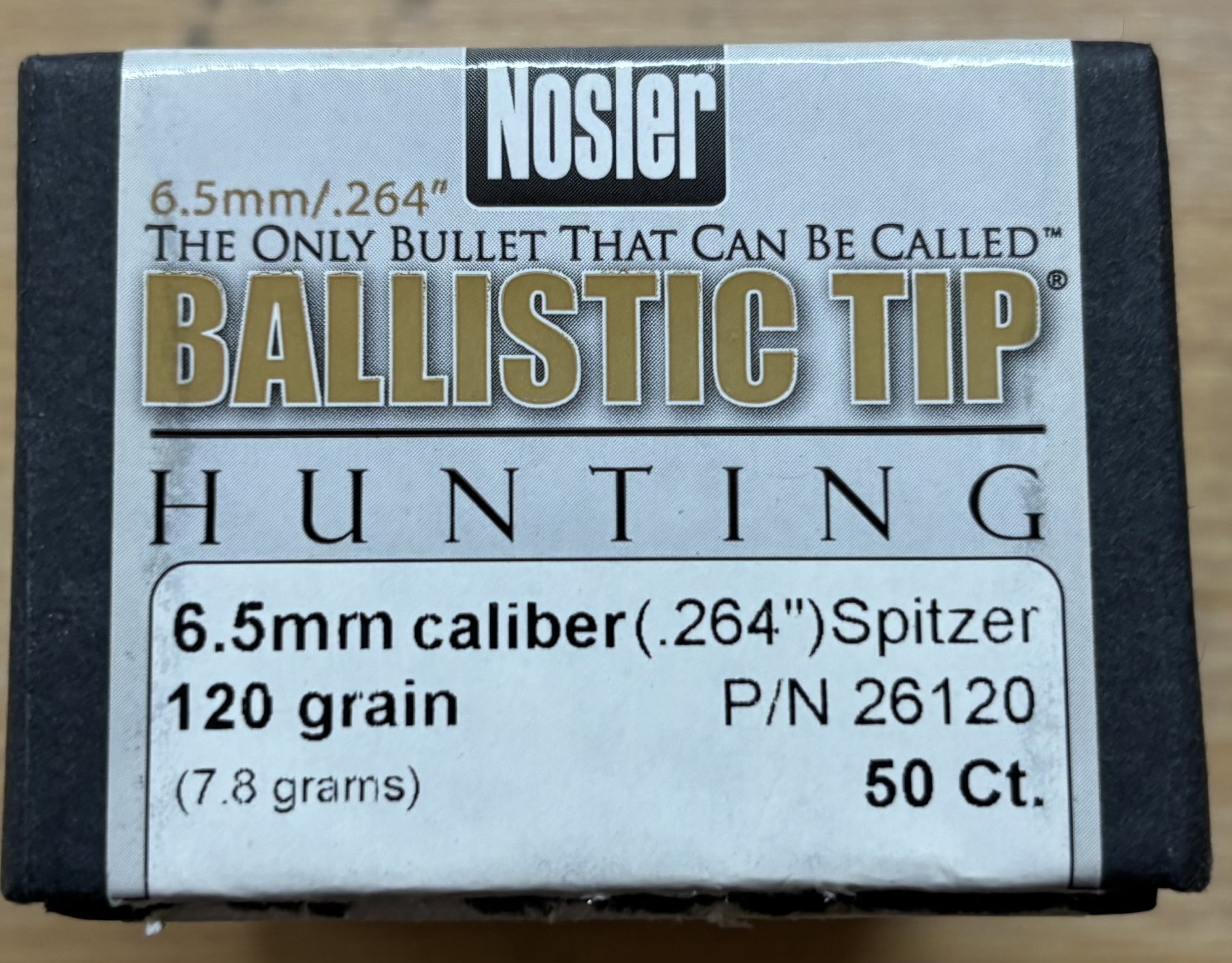 Nosler Ballistic Tip 6,5mm (.264) 120 grain, 38 Stück – Bild 1