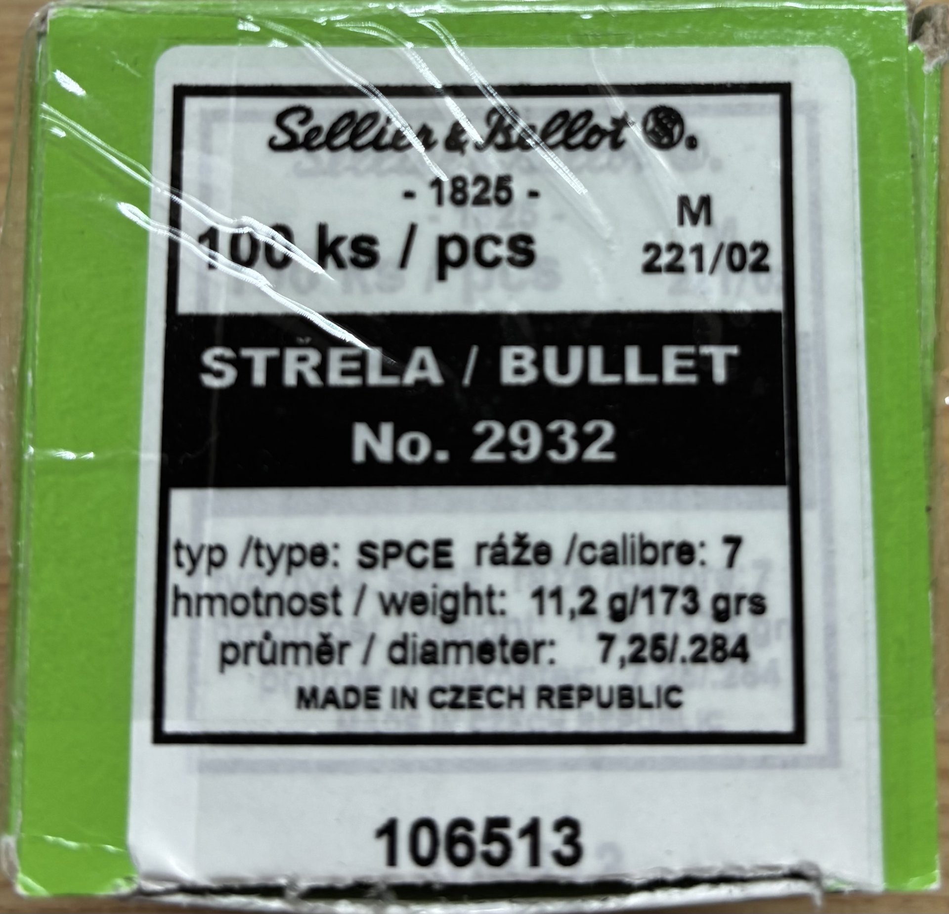 S&B Geschosse SPCE 7mm (.284) 173 grain, 100 Stück – Bild 1