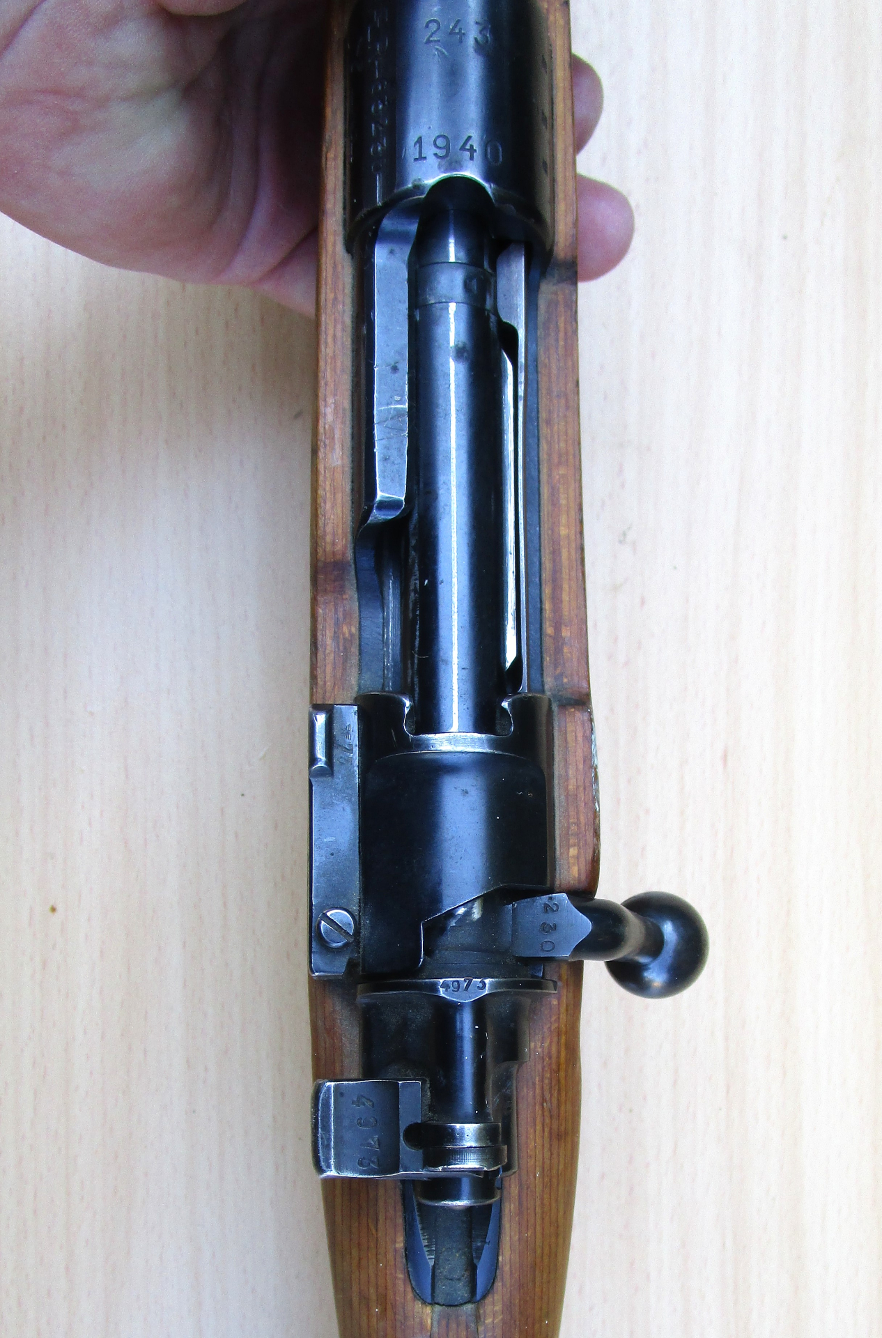 Karabiner K98k Hersteller 243 Mauser AG 1940 Norwegischer Umbau auf Kaliber .30-06 Wehrmacht – Bild 4