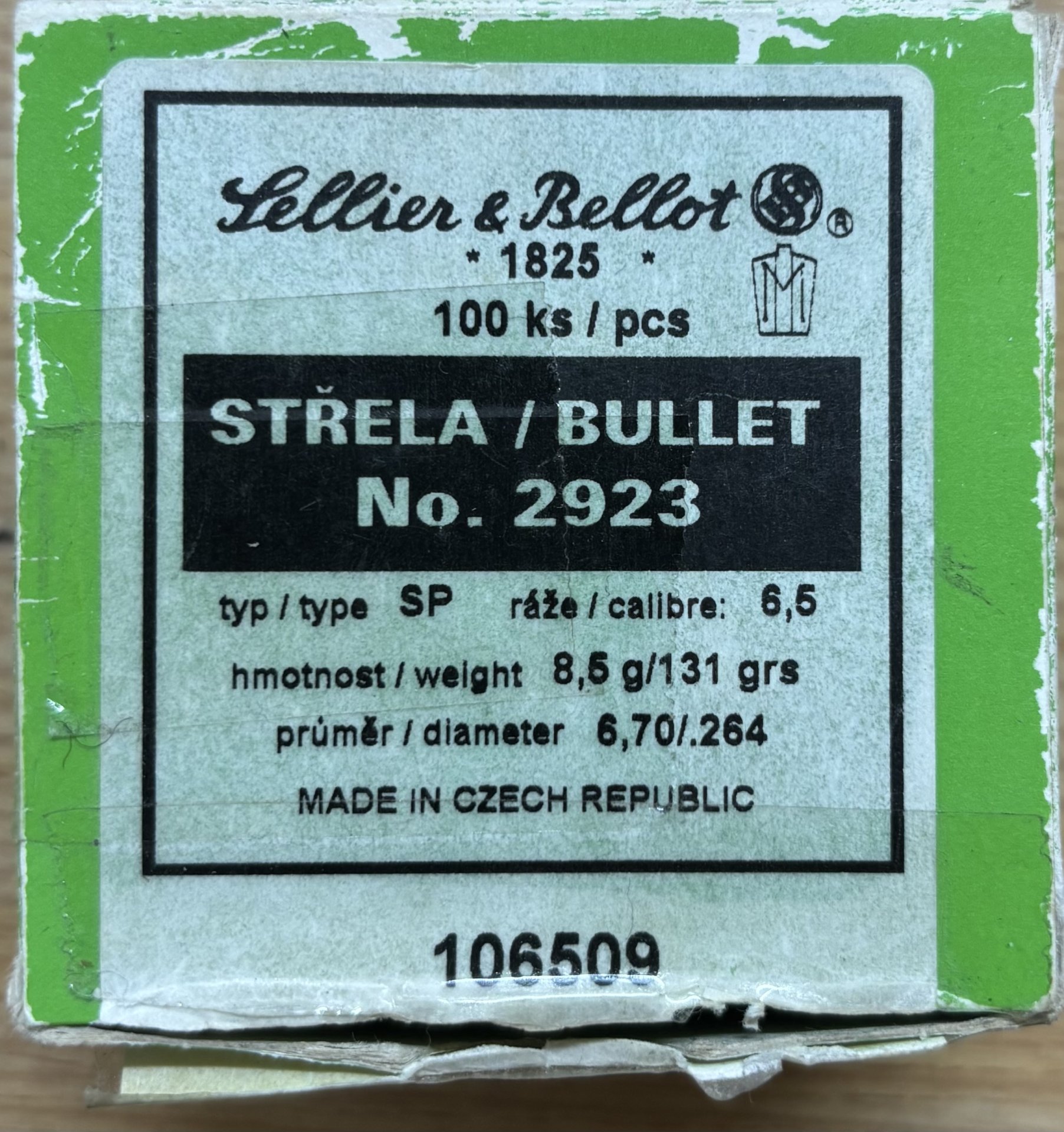 S&B Geschosse SP 6,5mm (.264) 8,5 Gramm 131 Grain, 64 Stück – Bild 1