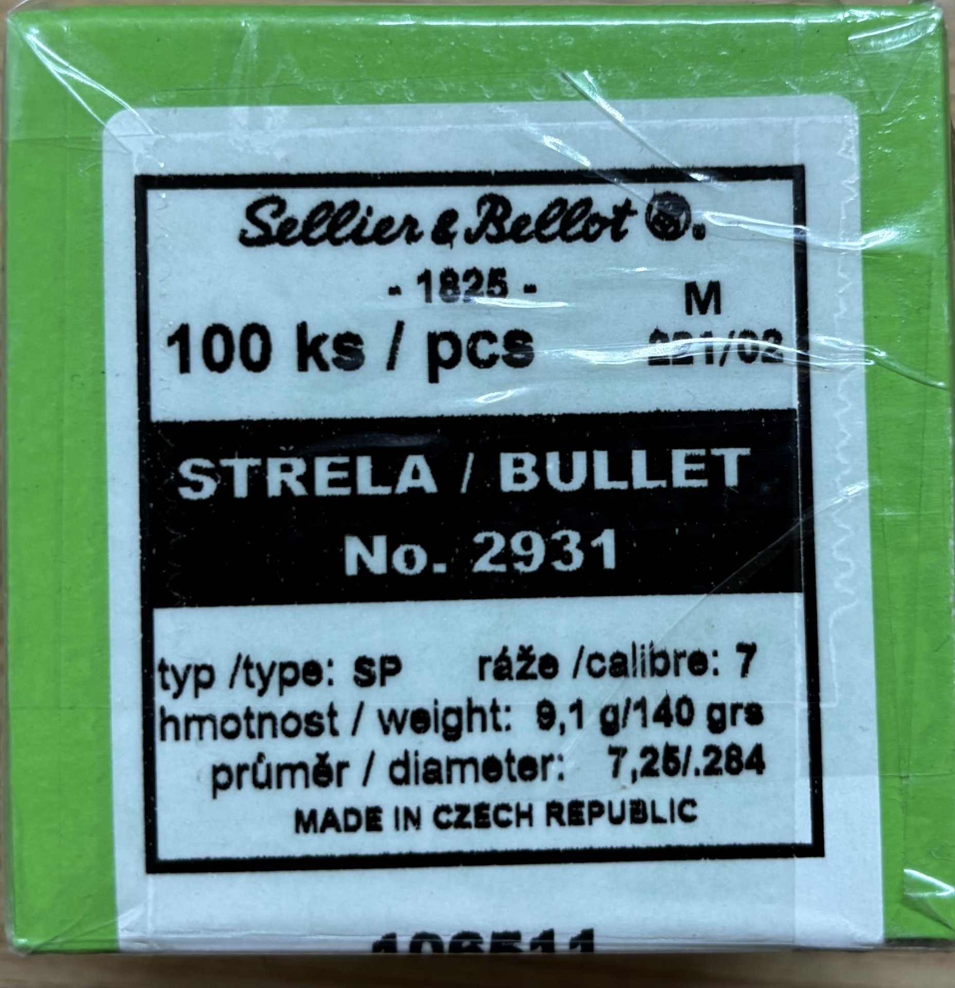 S&B Geschosse 7mm (.284) 9,1 Gramm / 140 Grain, 88 Stück – Bild 1