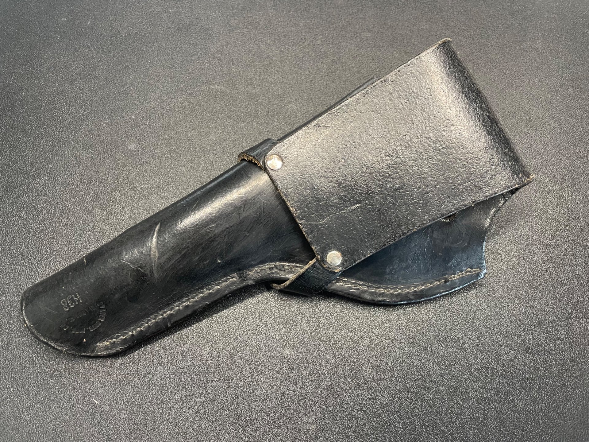 Seltenes Vintage Lederholster Brauer Bros Mfg Co St Louis - Modell H38 – Bild 3