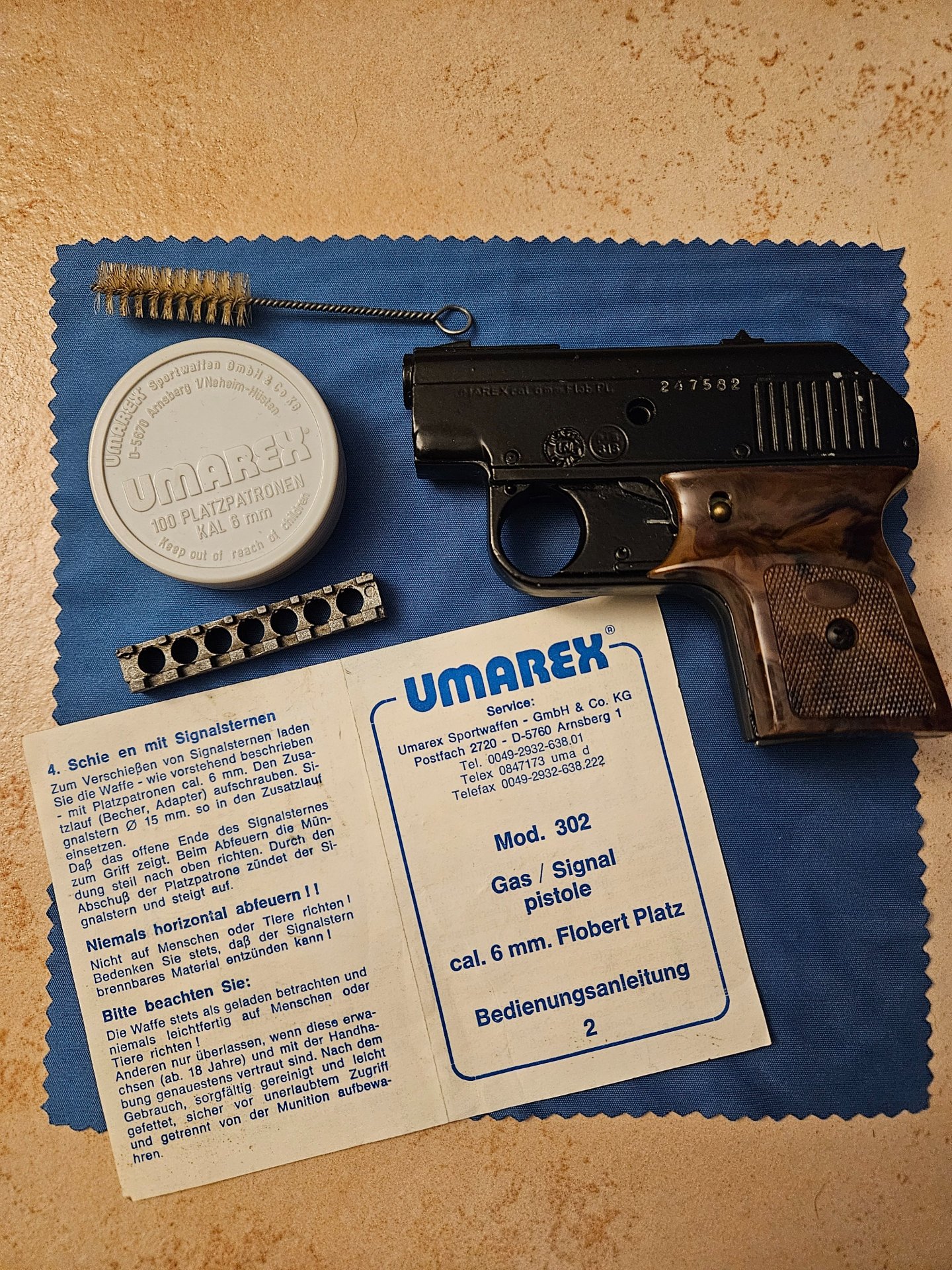 UMAREX Mod. 302 6mm Schreckschusspistole, inkl. Zubehör !!! – Bild 1