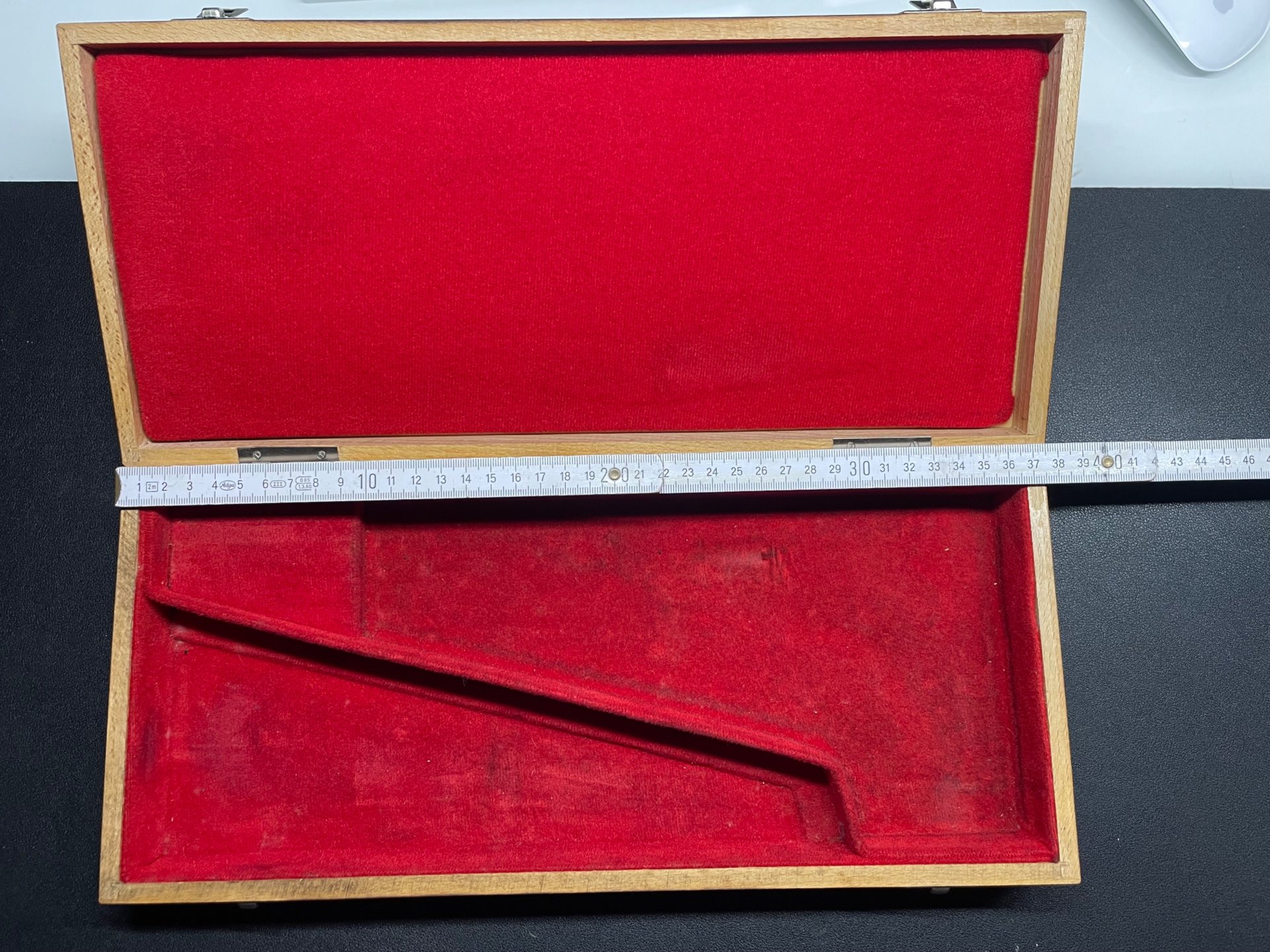Vintage Holzbox von HEGE Jagd und Sportwaffen - Ur-Modell aus Schwaebisch Hall - Rarität – Bild 4