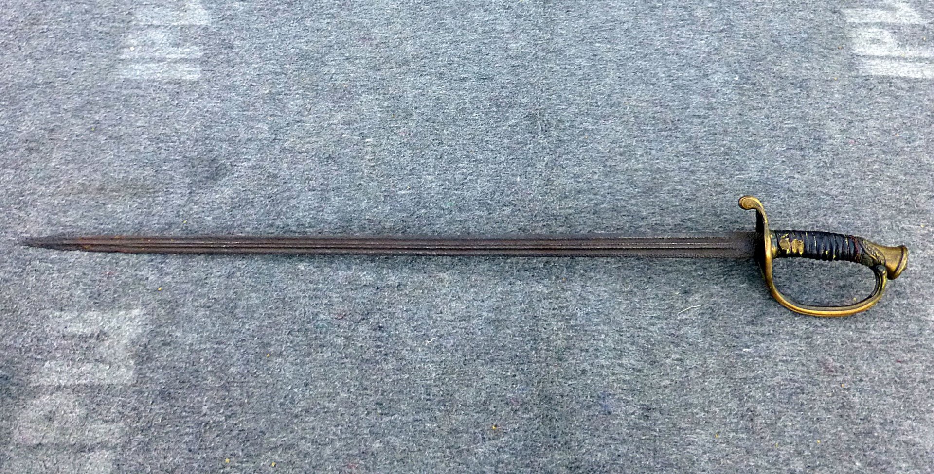 Sachsen Infanterie Offiziersdegen IOD M1867 Gravur MVE – Bild 2