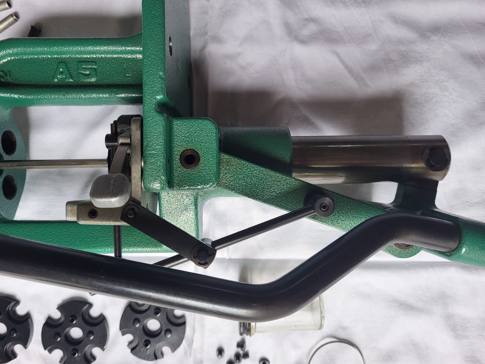 RCBS A5 - 4 Stationen Presse mit Pulverfüller Dillon Precision u. 4 Shellplate (Hülsenhalter) – Bild 3