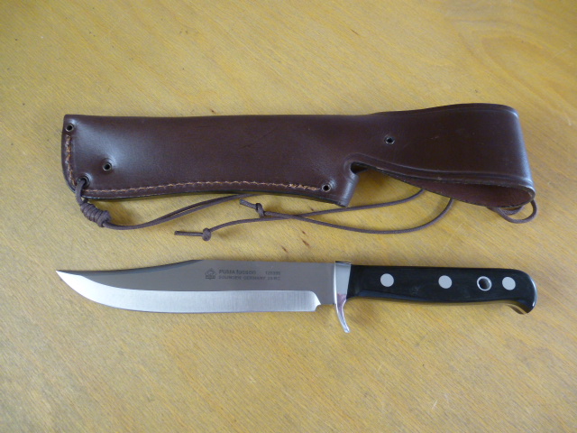 Puma Messer - Tucson - Nr. 12 6396 - Griffschalen aus Pakkaholz - Lederscheide in OVP - Bowie – Bild 3