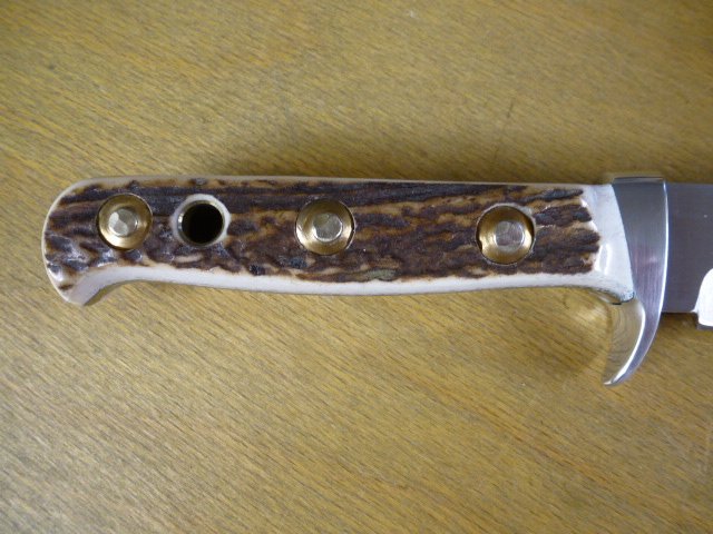 Puma Messer - Bowie - Nr. 11 6396 - Griffschalen aus Hirschhorn - Lederscheide in OVP - Bowie – Bild 6